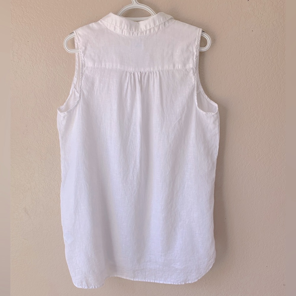 Sigred Olsen 100% Linen Coastal Beach Tunic Blouse Size L - Picture 3 of 8